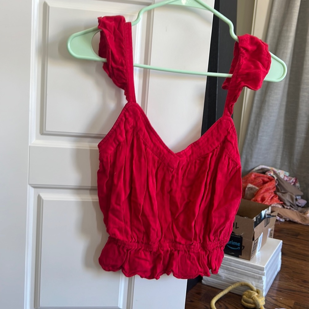 Red tank top